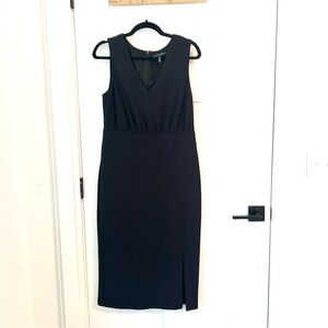 White House Black Market Elegant Black Midi Dress
